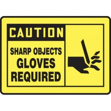 Accuform OSHA CAUTION SAFETY SIGN SHARP MPPE666XT MPPE666XT